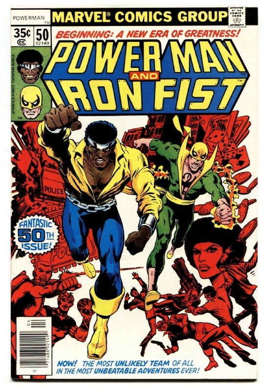 Power Man #50-1987 First Luke Cage Iron Fist team-up-MARVEL COMIC