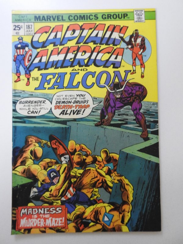 Captain America #187 (1975) Madness Is The Murder-Maze!  Sharp VF Condition!