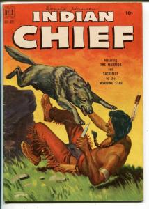 Indian Chief #7 1952-Dell-wolf fight-Frederick Remington-VG