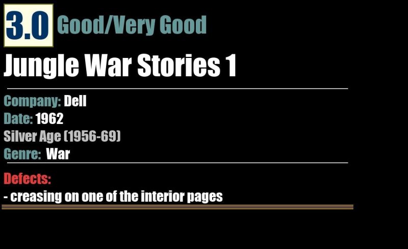 Jungle War Stories 1 (1962) GD/VG Silver Age Dell comic