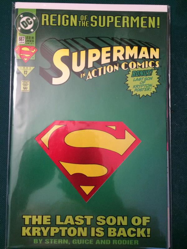Superman In Action Comics #687 Reign of the Supermen!