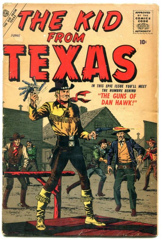 The Kid From Texas #1 1957- Atlas Western- Alamo- Origin issue- VG-