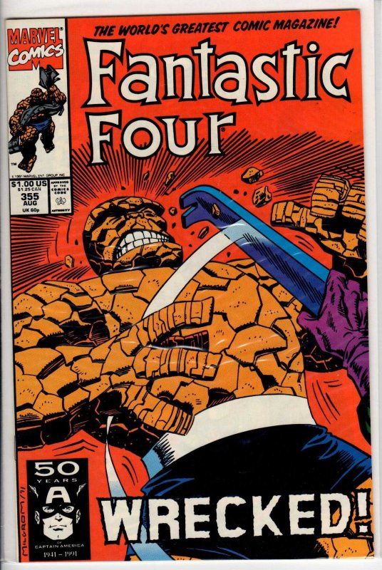 Fantastic Four #355 Direct Edition (1991) 9.4 NM