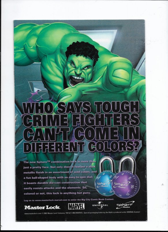 MASTER LOCK PRESENTS: INCREDIBLE HULK #1 - KINGPINS REMEMBRANCE! - (5.0) 2003