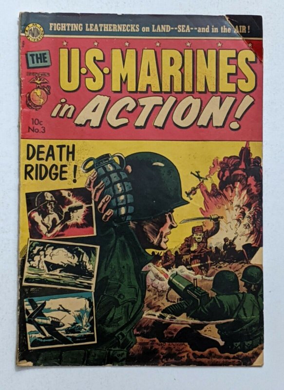 U.S. Marines In Action #3 (Dec 1952, Avon) Good 2.0 Everett Raymond Kinstler cvr 