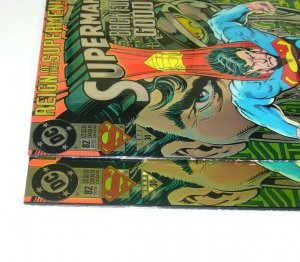 Superman #82 + rare gold transparent error variant - reign of the supermen - DC