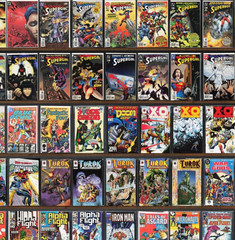 Huge Lot 160+ Comics with Supergirl, X-O Manowar, Alpha Flight & More!