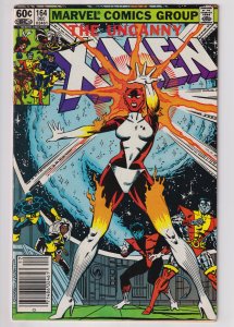 The Uncanny X-Men #164 (1982) X-Men 1st Binary NEWSSTAND EDITION