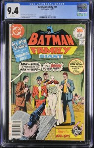 Batman Family #11 CGC 9.4 Batgirl marries Robin! DC 1977 comic 4376334007