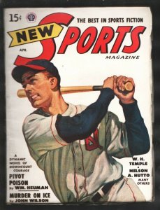 New Sports 4/19490-Murder on Ice-John Wilson-Baseball cover-Auto racing-boxin...