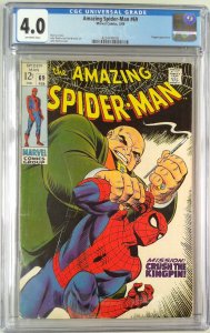 AMAZING SPIDER-MAN 69 (1963) CGC 4.0 KINGPIN COVER (SLAB GRADE)