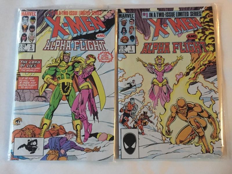 X-MEN AND ALPHA FLIGHT - 2 ISSUE MINI SERIES V1 - 1985 - NM QUALITY