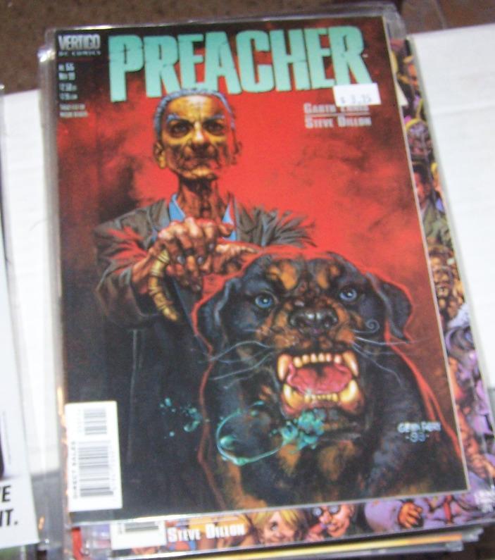 preacher  #55 vertigo dc 1999 garth Ennis high quality  PAINTED COVER BY FABRY