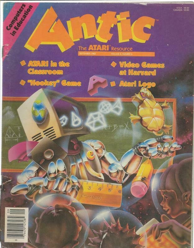 ORIGINAL Vintage Antic Atari Magazine Vol 2 #6 September 1983