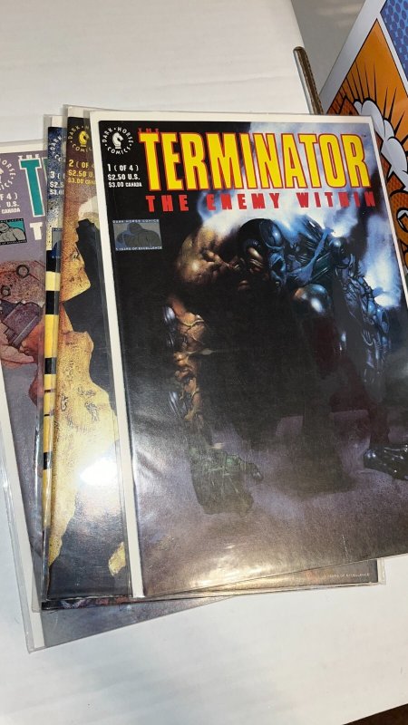 The Terminator the Enemy Within 1991 Lot, Complete Mini Series Set w/#s 1-4