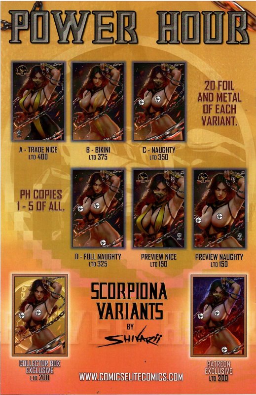 Power Hour #2 Preview Shikarii Mortal Combat Get Over Here Bikini Variant