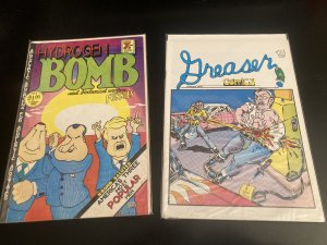 6 Early Underground Comix! H Bomb•Greaser•Myron Moose•Left Field•Binky•Capt Guts