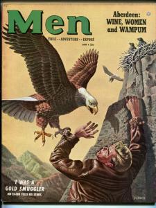 Men 1/1953-pulp-adventure-crime sports-outdoors-Greco cover-Gregg Sherwood-VG