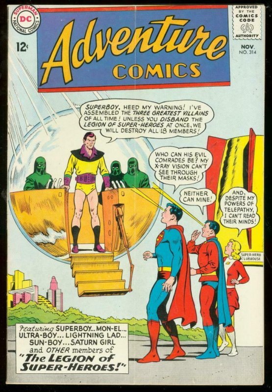 ADVENTURE COMICS #314-DC COMICS-LEGION-SUPERBOY--DC VG