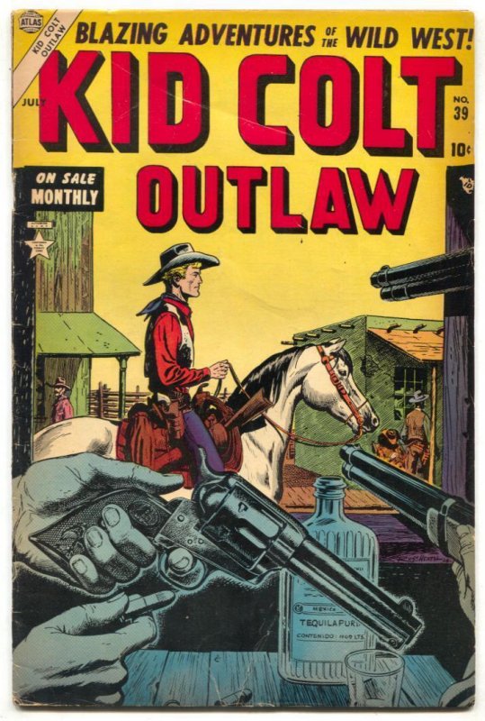 Kid Colt Outlaw #39 1954- Black Rider- Tequila Cover VG+