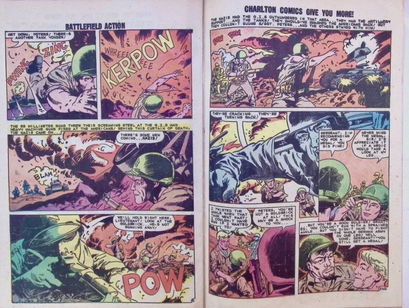 BATTLEFIELD ACTION Comic Issue 27 — Sam Glanzman Art — 1959 Charlton Comics Good