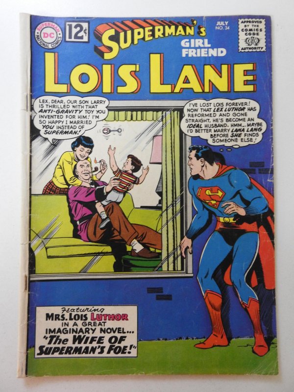 Superman's Girl Friend, Lois Lane #34 (1962) Solid VG Condition!
