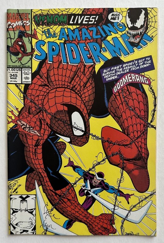 (1990) Amazing Spider-Man #345 2nd Cletus Kasady (Carnage)! VENOM!