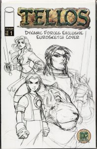 Tellos #1 Dynamic Forces Variant Sketch Cover (1999) Tellos