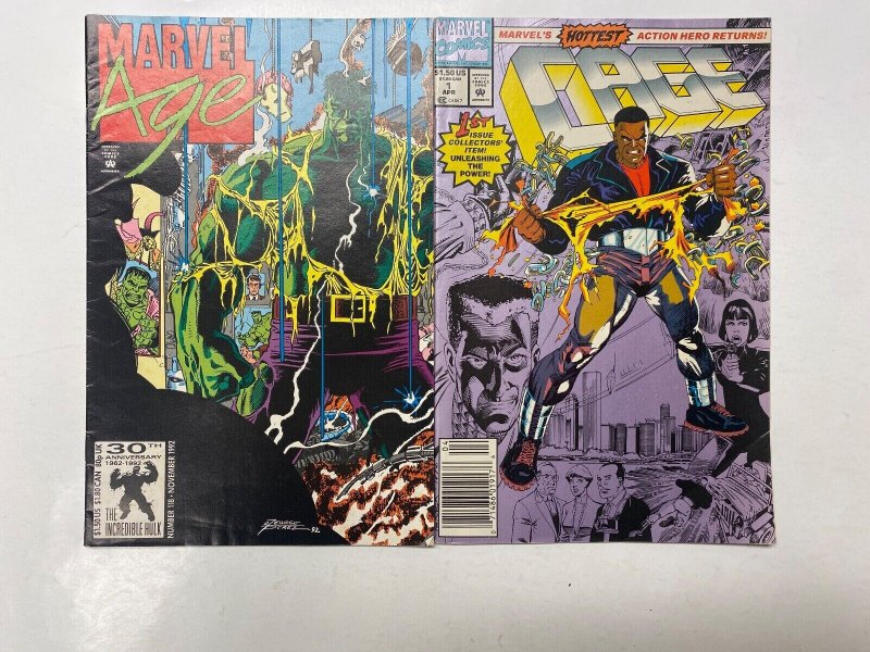 3 MARVEL comic books Marvel Age #118 Cage #1 Guardians Galaxy #17 67 KM11