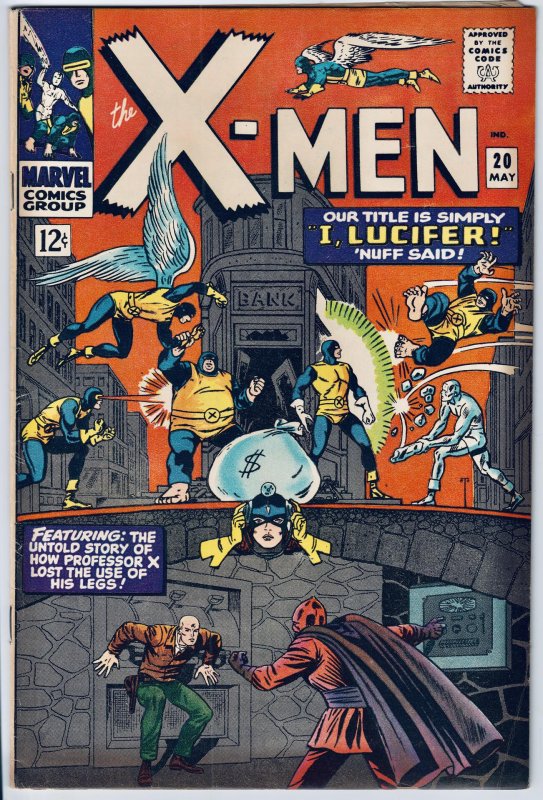 The X-Men #20 (1966) I, Lucifer. Professor X Story. VF
