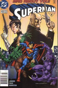 SUPERMAN  (1986 Series) (#0-226, #650-714) (DC) #113 NEWSSTAND Fine Comics