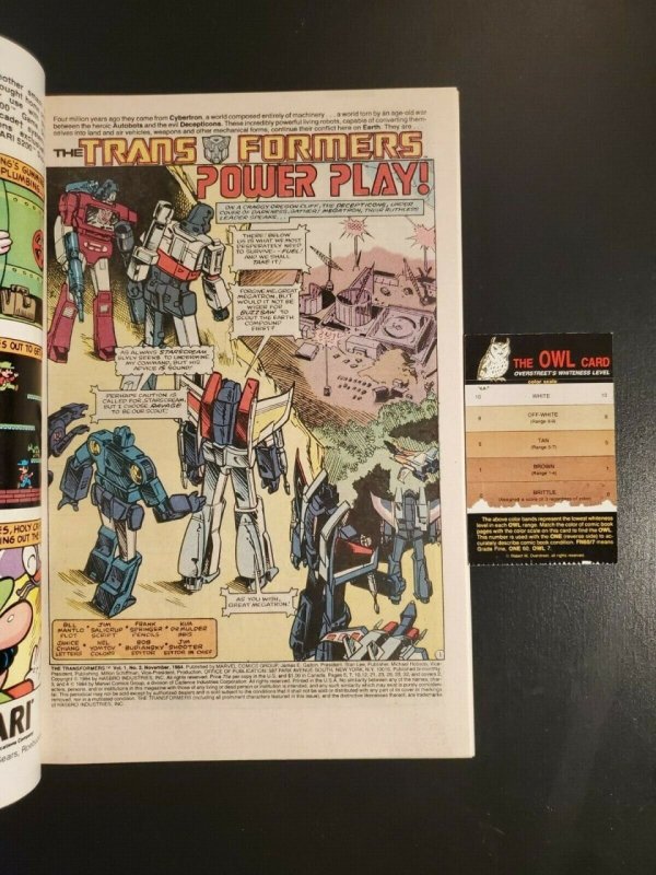 Transformers #2 (1984) VF/NM 9.0 2nd appearance Transformers Optimus Prime|