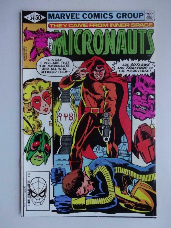 MICRONAUTS #34, NM-, Broderick, Marvel, 1979 1981  more Marvel in store