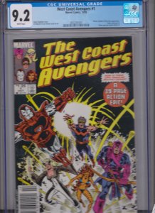 West Coast Avengers #1 CGC 9.2 W.P. MARVEL (1985) KEY / NEWSSTAND / NEW SLAB