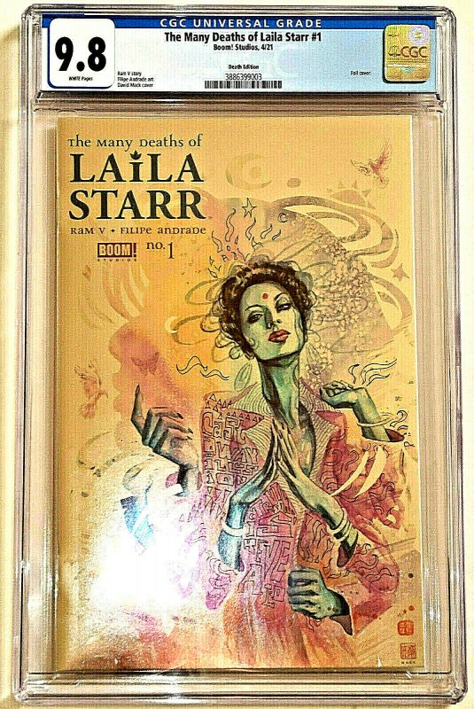 The Many Deaths of Laila Starr #1 David Mack Foil Death Edition Boom! CGC 9.8