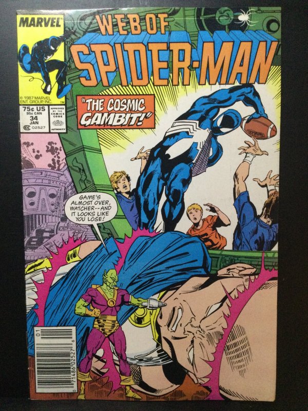 Web of Spider-Man #34 Newsstand Edition (1988)