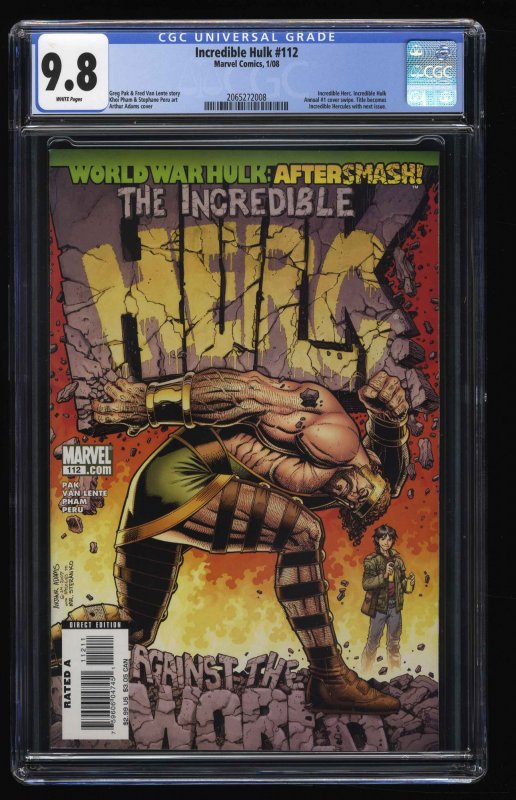 Incredible Hulk (2000) #112 CGC NM/M 9.8 White Pages Annual #1 Homage!