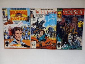 WILLOW, BUCKAROO BANZAI & HOUSE II: MARVEL MOVIE ADAPTATIONS - FREE SHIPPING