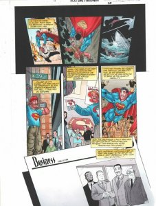 JLA: Gods and Monsters #1 p.28 Color Guide Art - All Superman - by John Kalisz