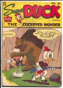 Superduck #13 1947-MLJ-Archie-Al Fagaly cover-crazy stories-VG-