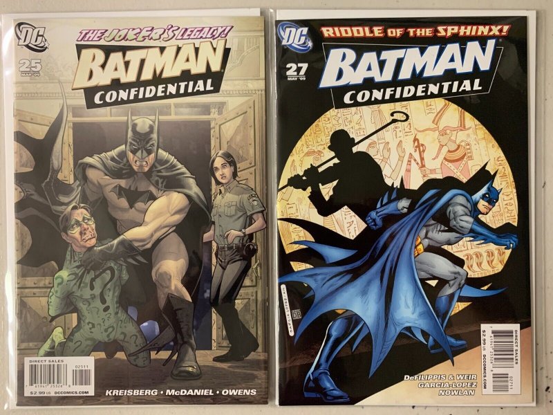 Batman Confidential comics lot #1-27 26 diff avg 7.0 (2007-09)