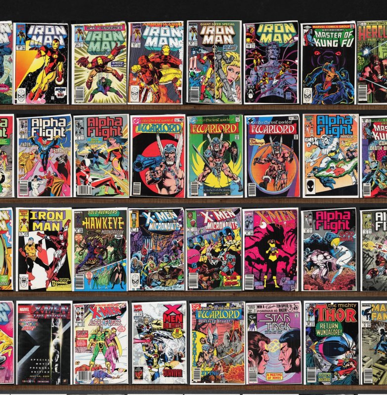 Huge Lot 140+ Comics with Iron Man, Warlord, Alpha Flight, Thor & More!