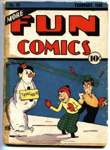 MORE FUN COMICS #29 D.C.-1938-CHARLIE CHAN-SIEGEL-SHUSTER-RADIO SQUAD