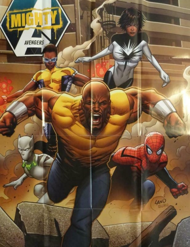 MIGHTY AVENGERS Promo Poster, 24 x 36, 2013, MARVEL, Luke Cage Unused 295