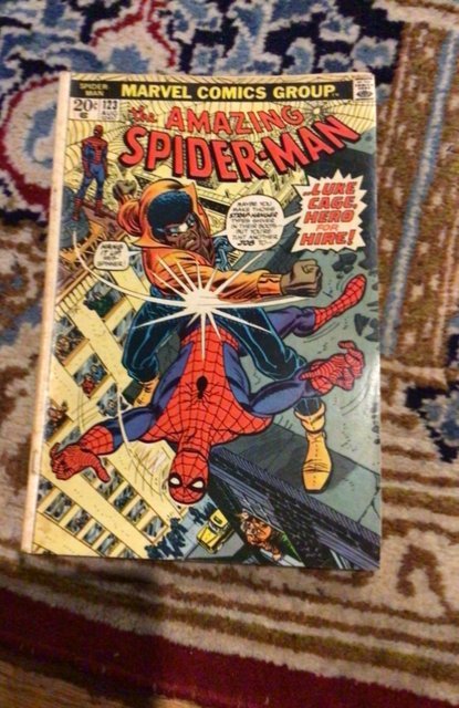 The Amazing Spider-Man #123 (1973) Mid-High-Grade FN/VF Luke Cage Lynchburg CERT