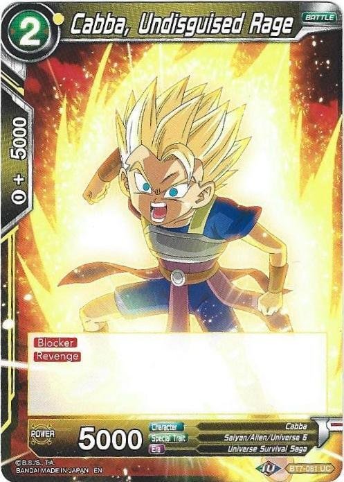 Dragon Ball Super CCG - Assault on the Saiyans - Cabba Undisguised Rage