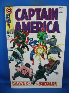 CAPTAIN AMERICA 104 F VF KIRBY MARVEL 1968