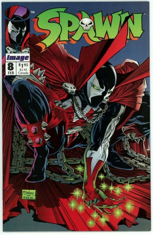 Spawn #8 (1992) - 8.0 VF *In Heaven/Spiderman Homage Cover*