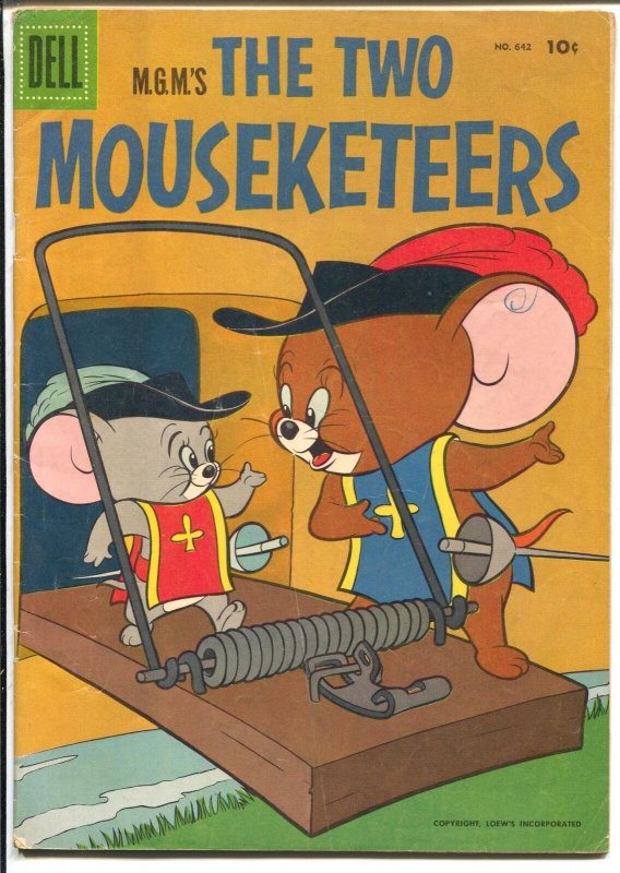 Two Mouseketeers-Four Color Comics #642 1955-Dell-M-G-M cartoon-VG