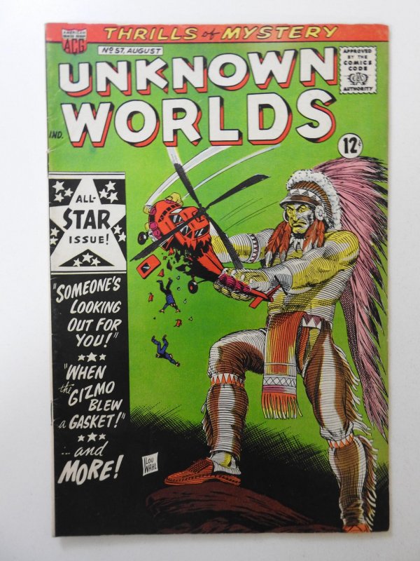 Unknown Worlds #57 (1967) VG Condition! Centerfold detached bottom staple